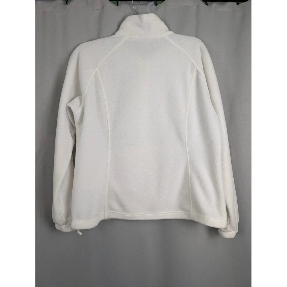 Columbia Benton Springs‎ Fleece Jacket Womens XL White Full Zip Soft